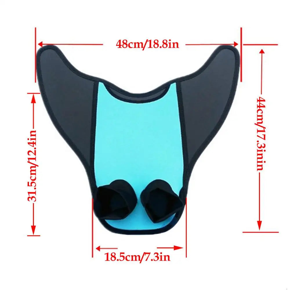 Swimming Fins Swimming Training Double-foot Fins Short Blade Flippers Swim Fin Swimming Flippers For Snorkeling Diving Equipment