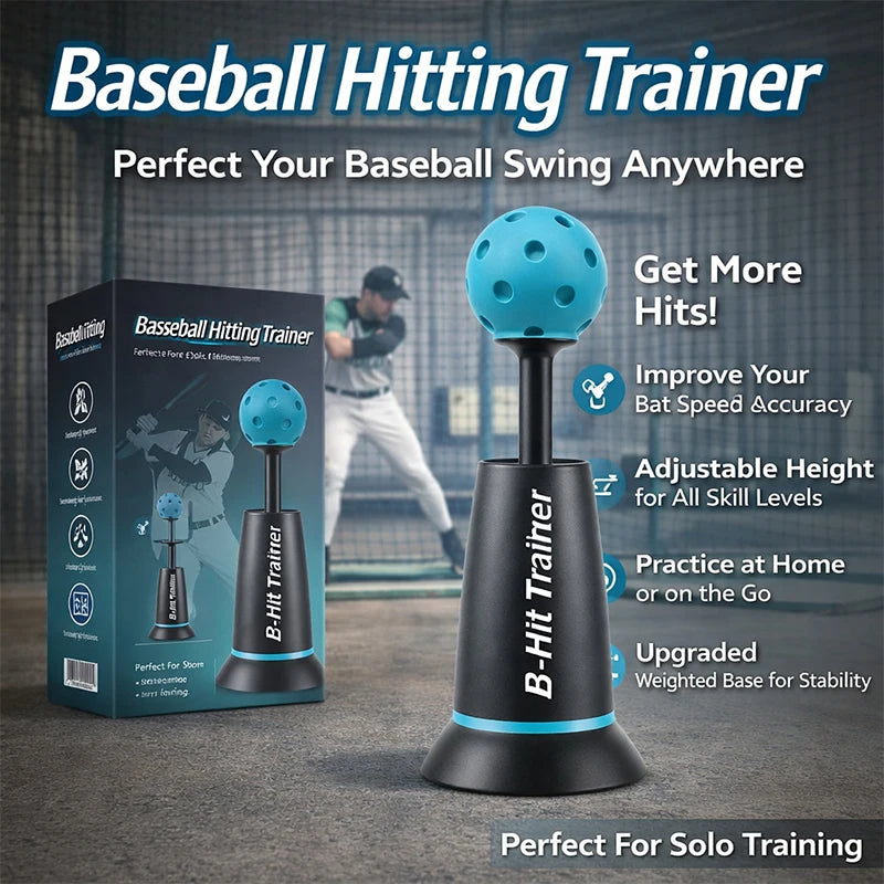 Baseball Hitting Ball Machine T-ball Batting Practice Tool Portable Backyard Training Equipment For Beginner Skill Development