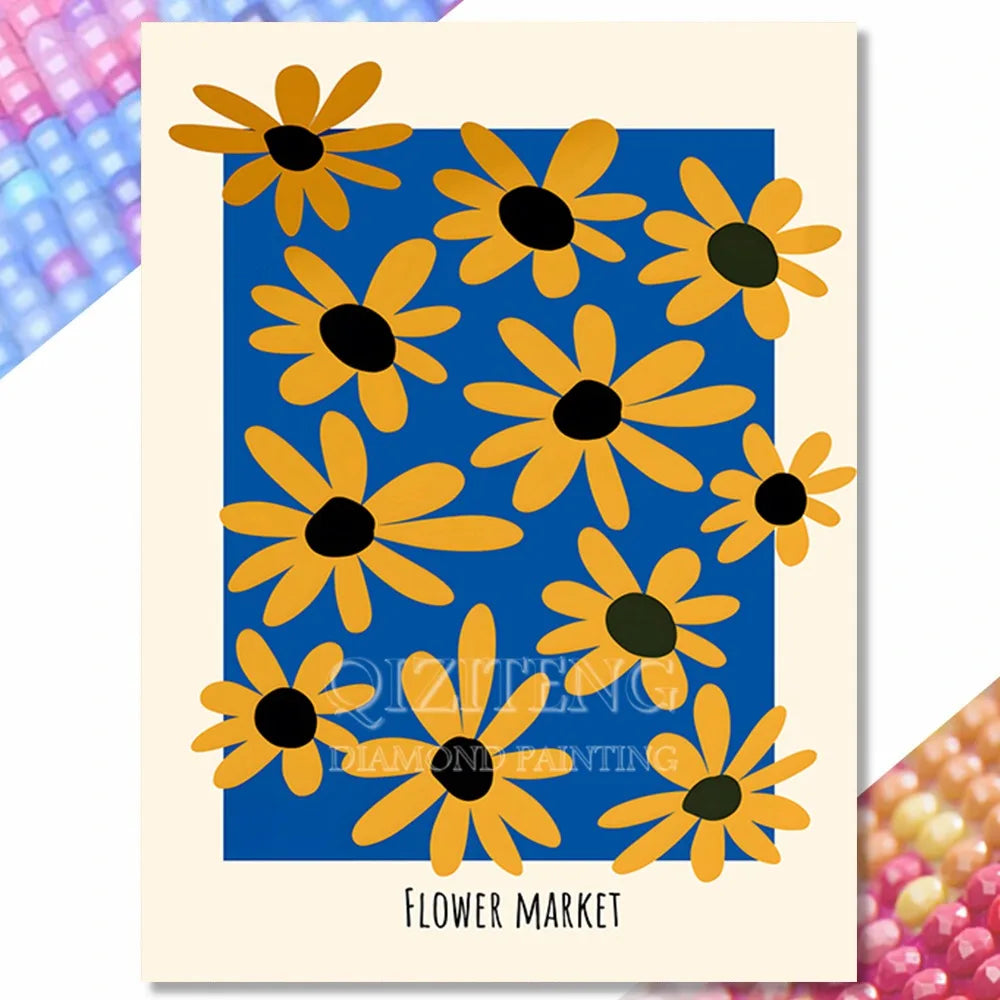 DIY Diamond Painting Kits Modern Designs Fruit Flowers Abstract Picture Full Drill Mosaic Embroidery Craft Gift for Adults Kids