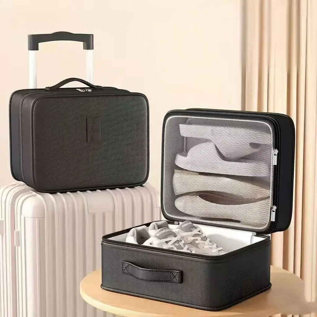 Upgrade Travel Shoe Bag Organizer Zipper Waterproof Sneakers Storage Bag Multi layer can store 4pair shoe box