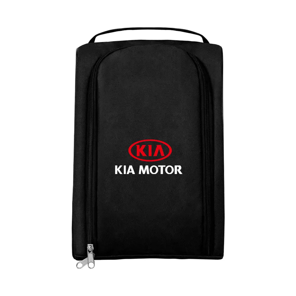 1PCS Car Logo Sneaker Storage Bag Travel Outing Shoe Storage Tool Car Accessories For KIA Rio Ceed Sportage Cerato Soul Sorento