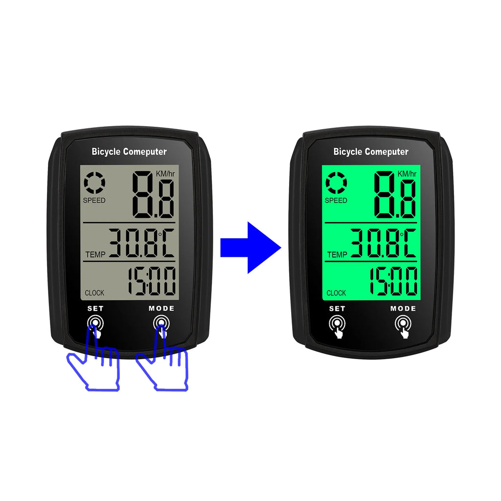 Bicycle Computer LCD Digital Wired Cycling Computer Speedometer Bike Speed Odometer With Backlight bike Accessories