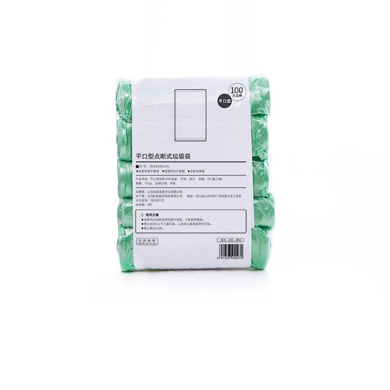 5 Rolls 1 Pack 100Pcs Household Disposable Trash Pouch Kitchen Storage Garbage Bags Cleaning Waste Bag Plastic Bag