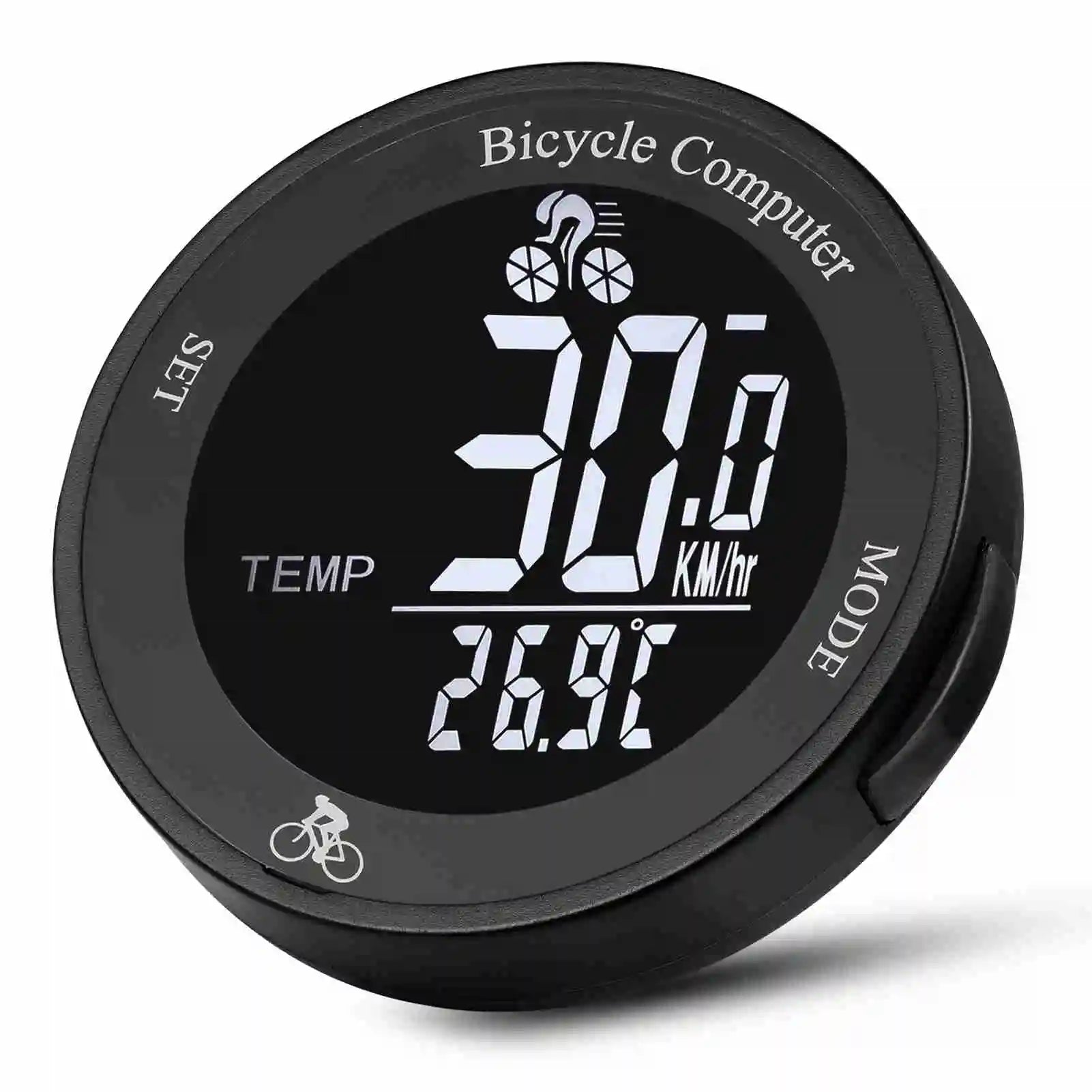 Bike Computer LED Backlight Multifunction Round Wireless Cycle Computer Cycling Odometer Waterproof Bike Computer