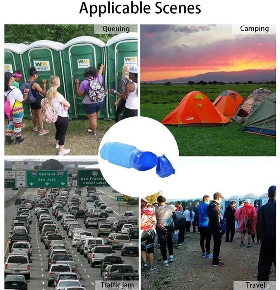 750ml Adult Urinal Portable Shrinkable Personal Mobile Toilet Potty Women Kid Pee Bottle For Outdoor Car Travel Traffic Camping