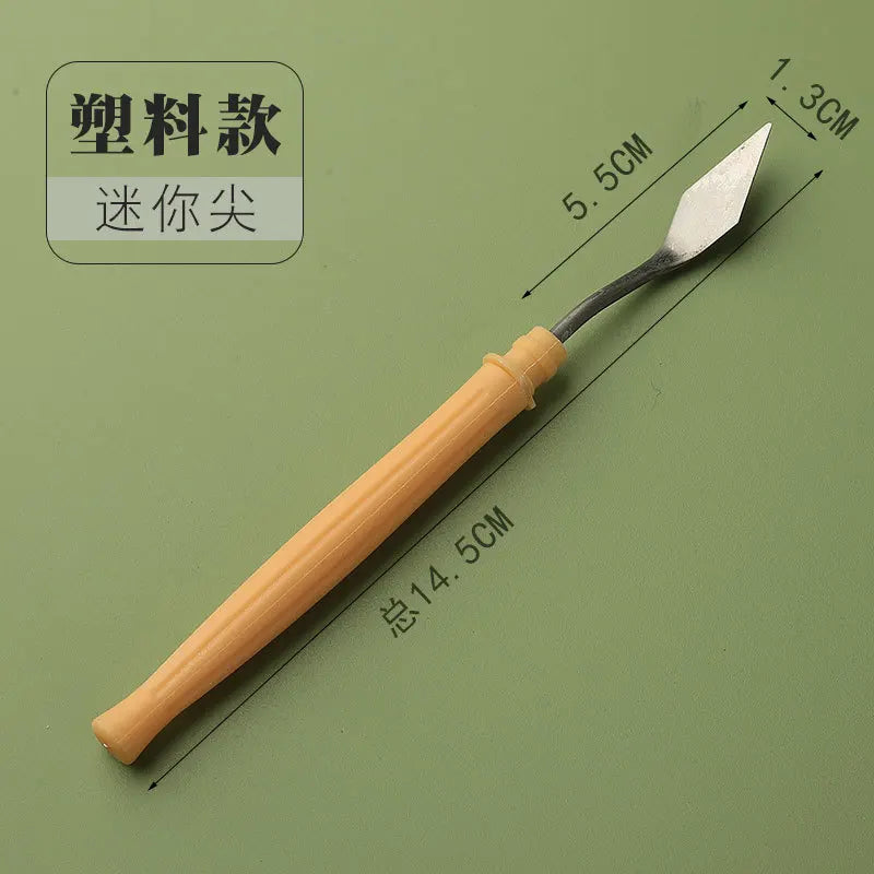 7Pcs Stainless Steel Palette Knife Gouache Palette Kit Oil Painting Supplies Fine Art Knife Painting Tool Set Flexible Blades
