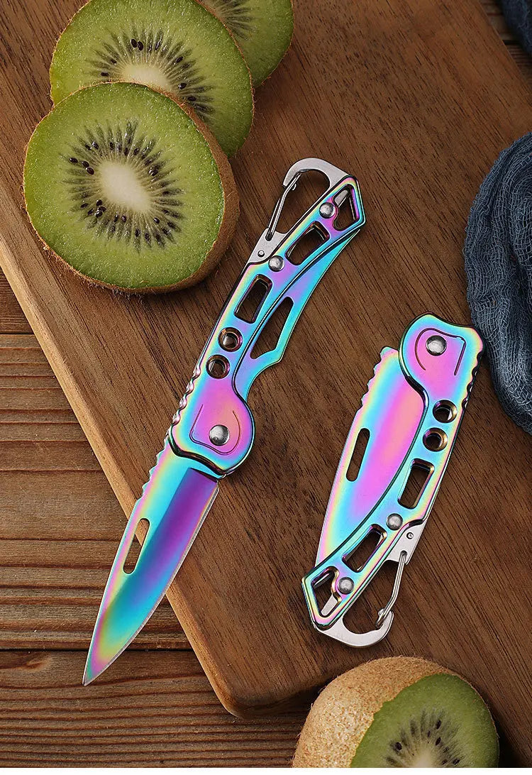 Outdoor Stainless Steel Folding Knife Mini Personal Self-Defense Camping Multi-Functional Home Use Fruit Knife