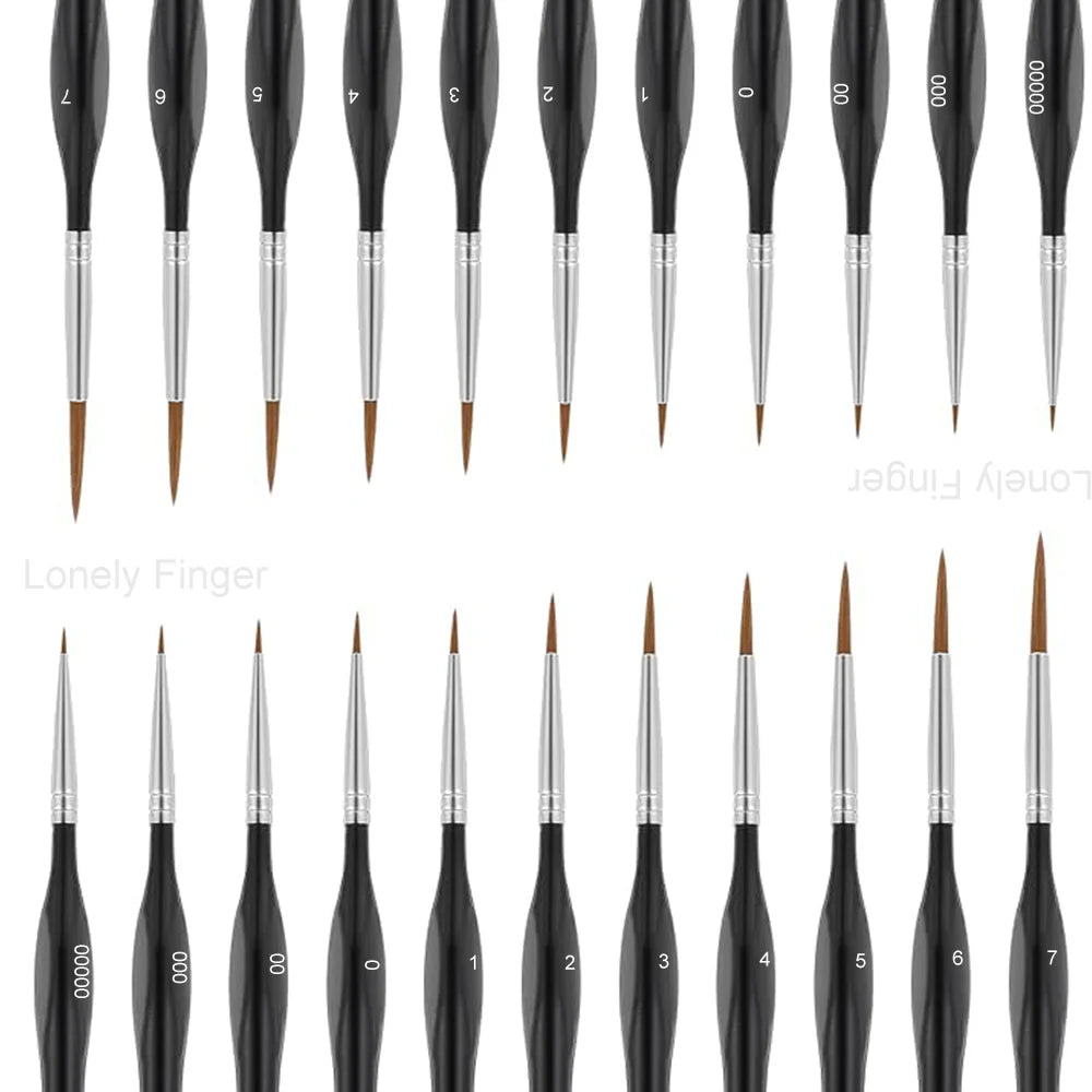 10/11/20/22Pcs Fine Detail Paint Brush Miniature Painting Brushes for Mini Paints Brush Set for Acrylic Watercolor Face Nail