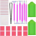 Diamond painting kit (29 pieces) DIY 5D diamond painting accessory combination kit, including diamond stitching pen, tweezers, d
