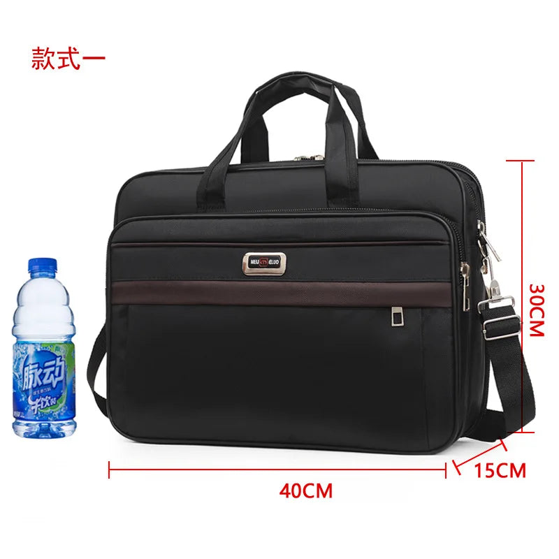 High-Capacity Business Briefcase - Laptop & Document Organizer Bag for Office & Weekend Travel (Durable Storage Solution)