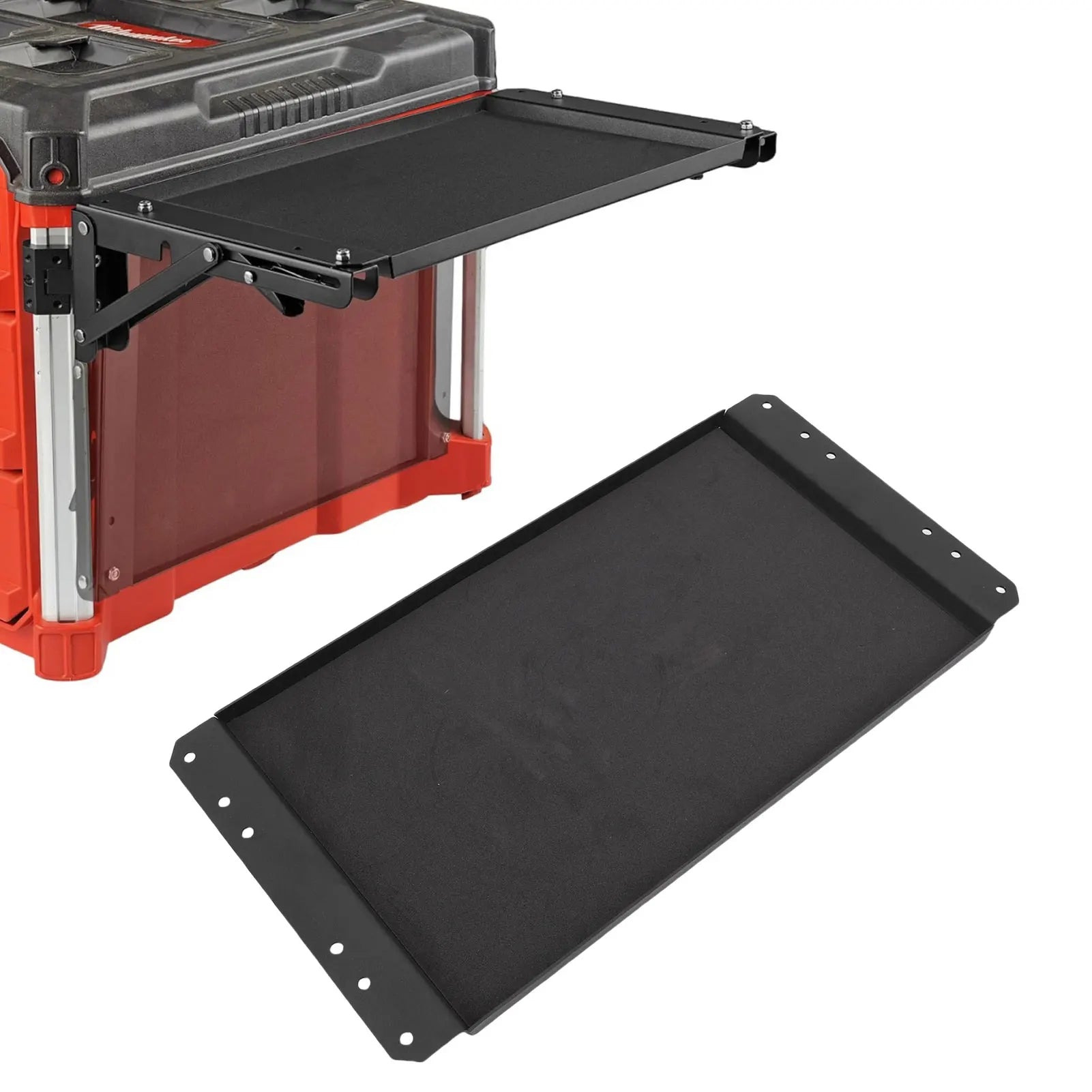 Toolbox Folding Side Table Toolbox Magnetic Tool Tray 325mmx195mm Multifunctional Rubber Coated Tray Heavy Duty for Assembly