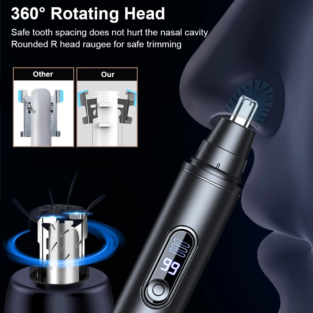 Electric Nose Hair Trimmer USB Rechargeable Travel Portable Nose Hair Cutter Mini Clipper For Men Eyebrow Ears Nose Hair Trimmer