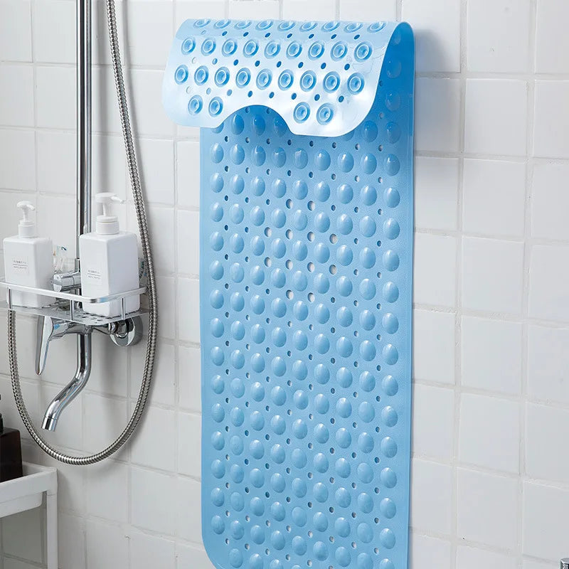 40x100cm Bathtub Mats Anti-Skid Color Shower Mat With Sucker Non-Slip Bath Mat Soft Massage Pad Kid's Elder Bathroom Carpet Rug