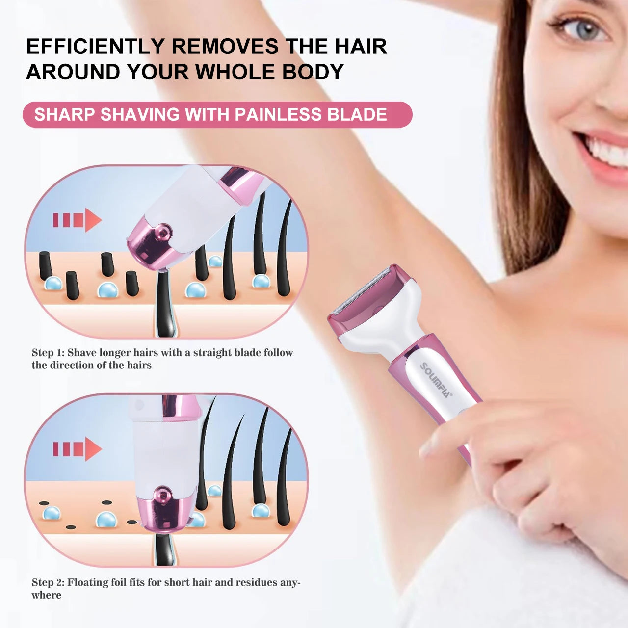 Women's Epilator Kit - 4-in-1 Wet & Dry