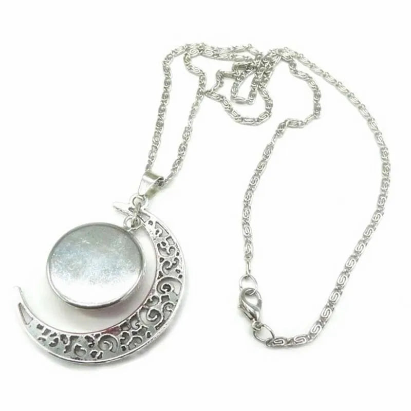 Luminous 12 Constellations Zodiac Signs Necklaces Crescent Moon Pendant Chains Necklace for Women and Men Birthday Jewelry Gifts