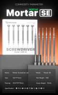 【MECHANIC】Mortar SE 6in1 Anti slip mobile phone repair screwdriver noise reduction S2 steel magnetic screw set Repair Tools Kit
