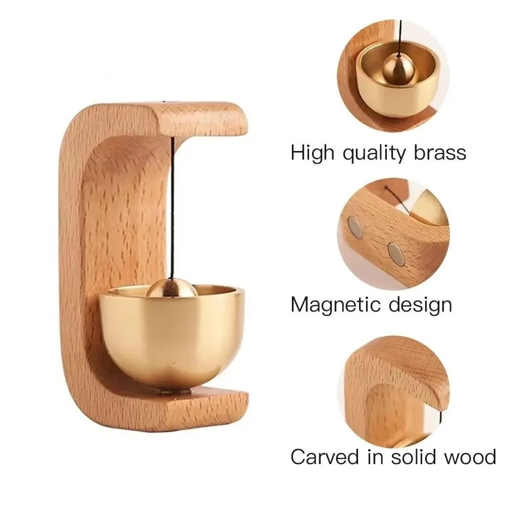 1pcs Magnetic Wind-bell Simple Doorbell Magnetic Inhalation Home Wind-bell Remind Bell Home Car Decoration Merry Christmas Gifts