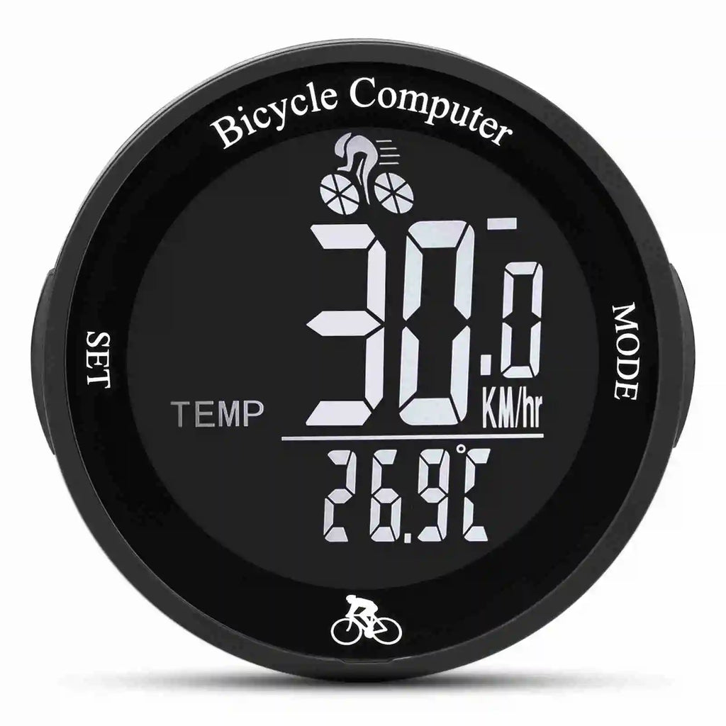 Bike Computer LED Backlight Multifunction Round Wireless Cycle Computer Cycling Odometer Waterproof Bike Computer
