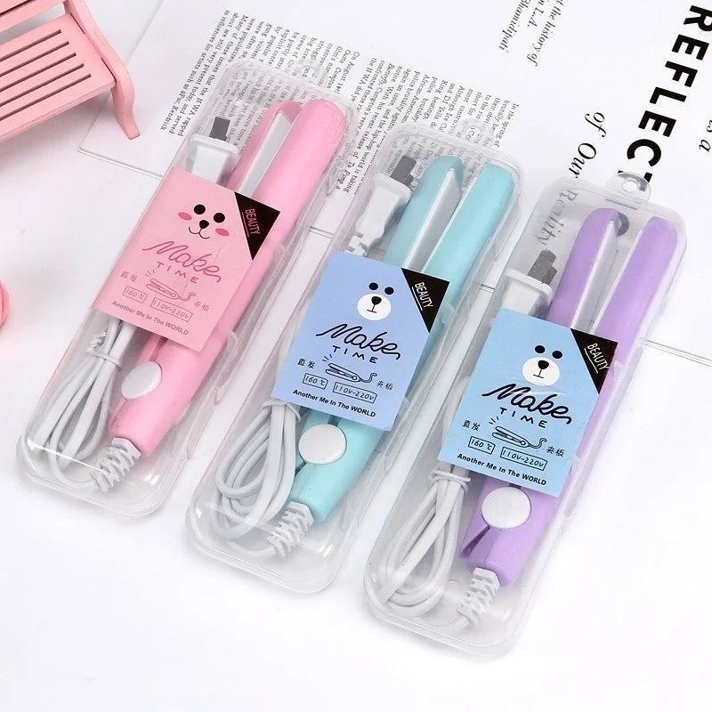 Hair Straightener & Curler - 2-in-1 Travel Size