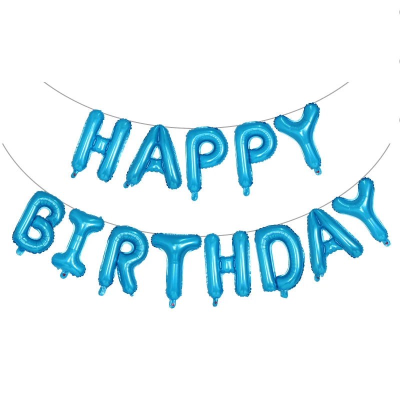 13pcs 16Inch Happy Birthday Party Decoration Balloons Rose Gold Letter Foil Ballons Air Globos Balony Anniversaire Supplies
