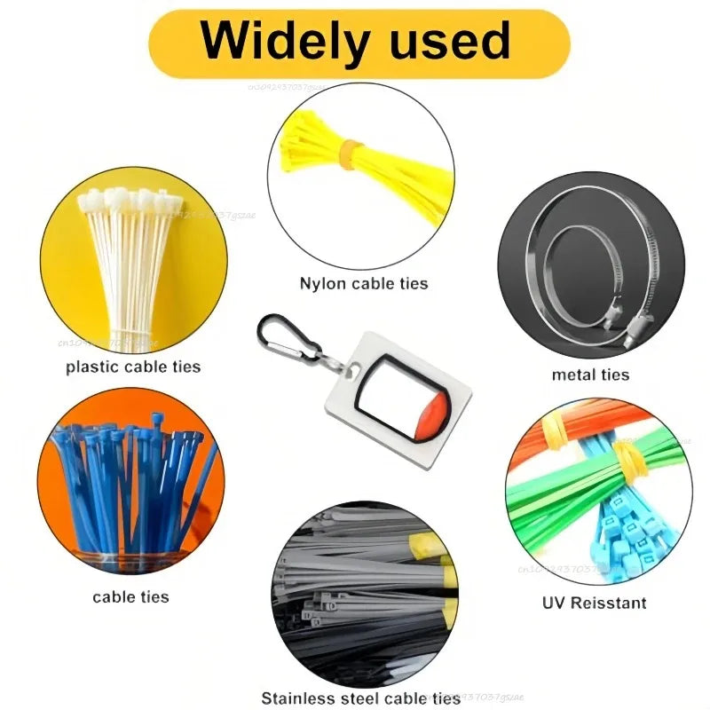 New Cable Tie Organizer Portable Glow Fluorescent Storage Reusable Storage Cable Tie Holder Cable Ties Storage Tool
