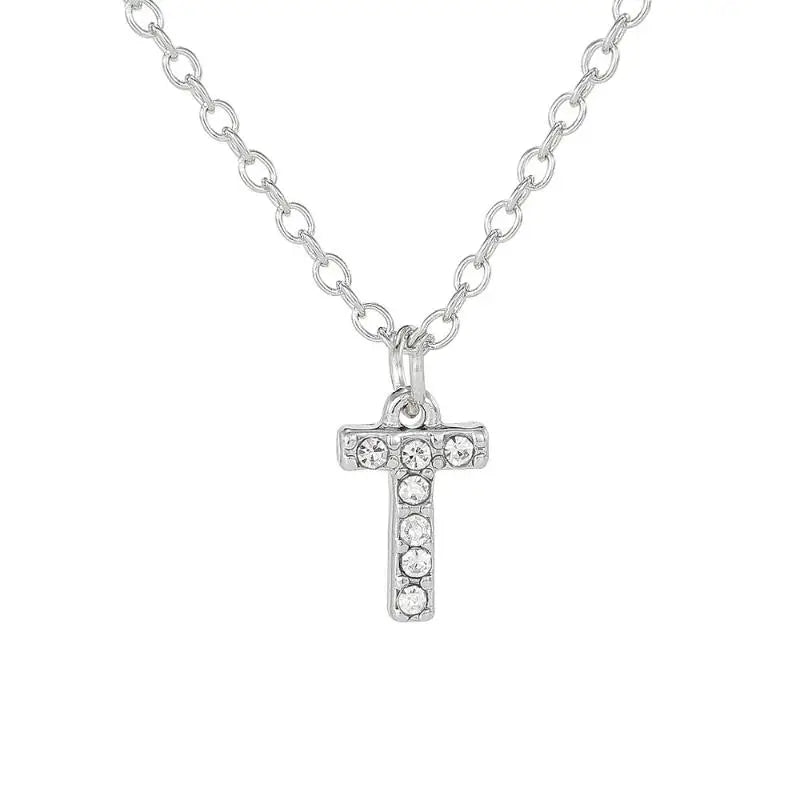 Fashion Shining A-Z Letter Pendant Charm Necklace 26 Initial Alphabet Name Clavicle Chain Party Jewelry Gift