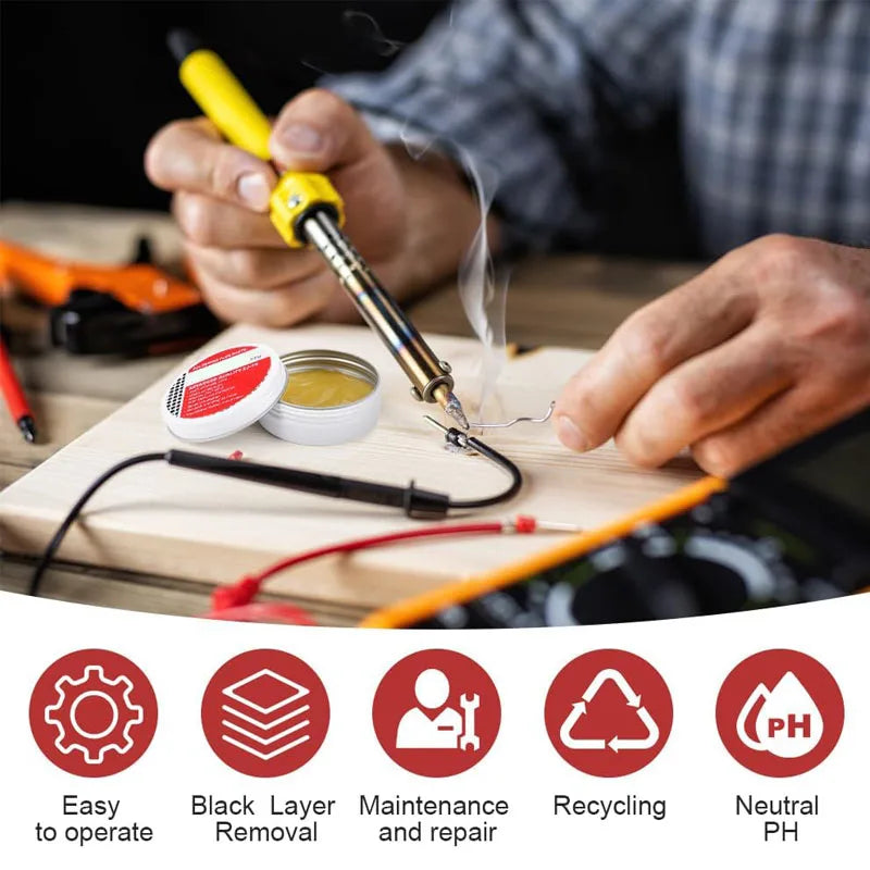 30g/50g/100g Solder Paste Rosin Flux No Clean for Electronics - Lead-free Welding Flux for Circuit Boards & Iron Repair