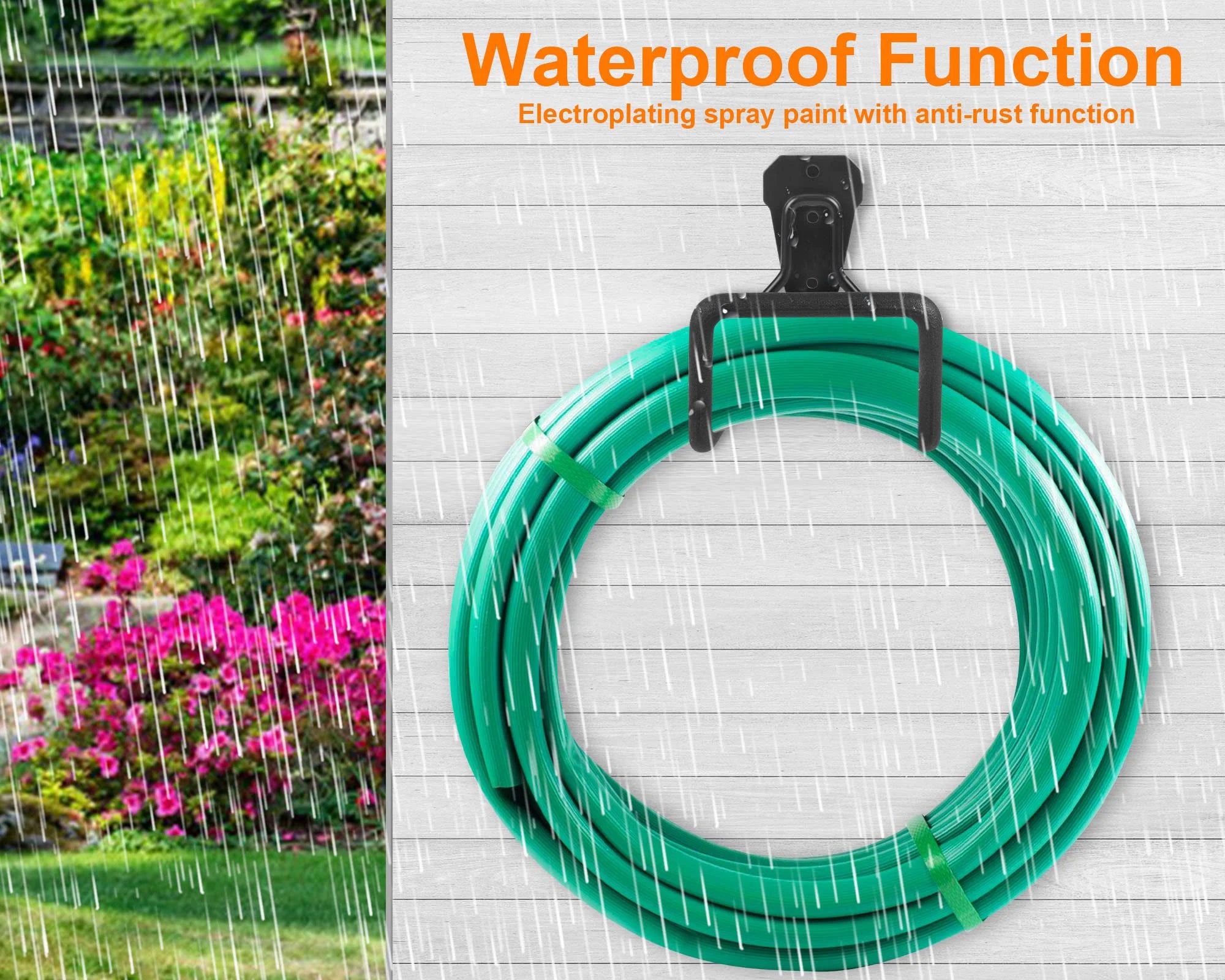 1/2pcs Garden Hose Bracket-hose Hanger Wall Mount,heavy Duty Water Pipe Holder for Yard Outdoor/indoor,metal Durable Hose Hooks,