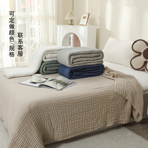 150*200 Muslin Blanket Adult Summer Baby Swaddle Wrap Blankets Cotton Gauze Soft Queen King Large Bedding Quilt Blanket For Bed