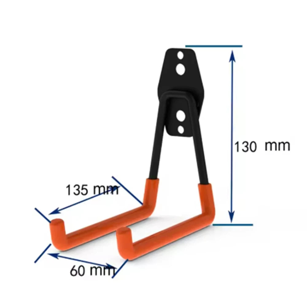 Heavy Duty Metal Hook Garage Organizer Wall Mount Bicycle Hanger Hooks Wall Mount Anti-slip Storage Hook For Ladders Garden Tool