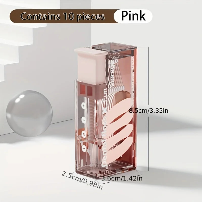 Portable Floss Dispenser Includes 10Pcs Floss Automatic Ejectable Floss Organiser Oral Care Press-on Disposable Flossing Sticks