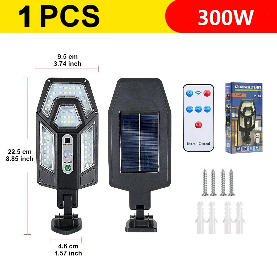 Solar Light for Outdoor Solar Lamp Dusk To Dawn Street Lights Waterproof Safety Lighting for Garden Garage Door