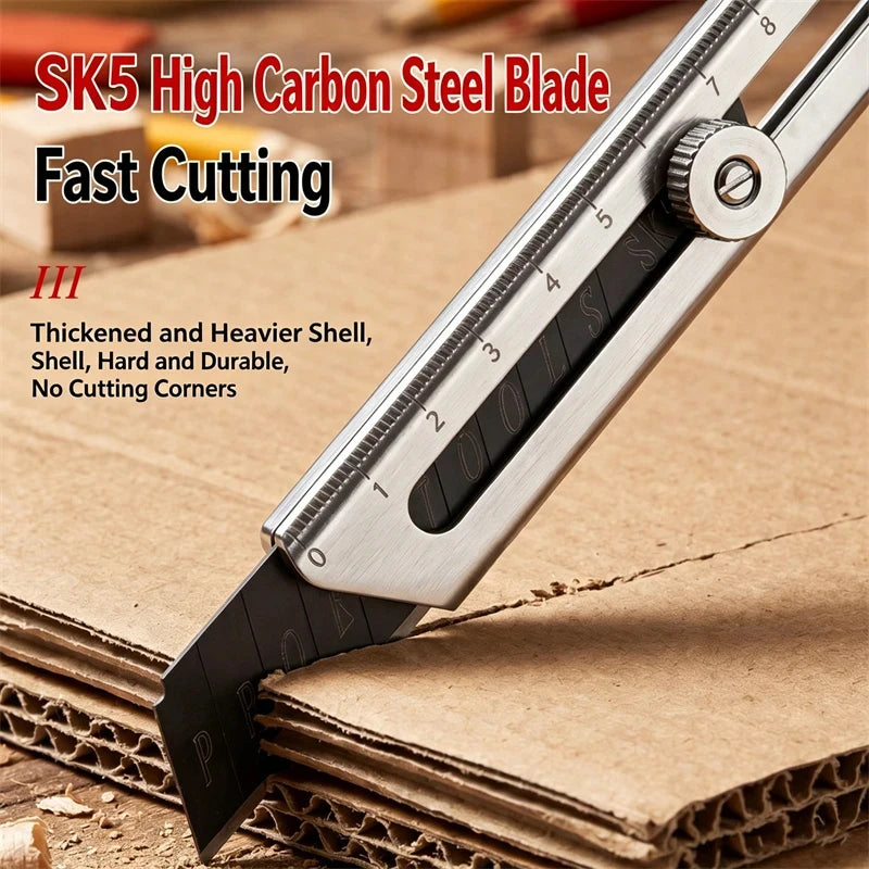 6 in 1 Stainless Steel Utility Knife with Thickened Metal Knife Holder Multifunctional Wallpaper Multifunctional Utility Knife