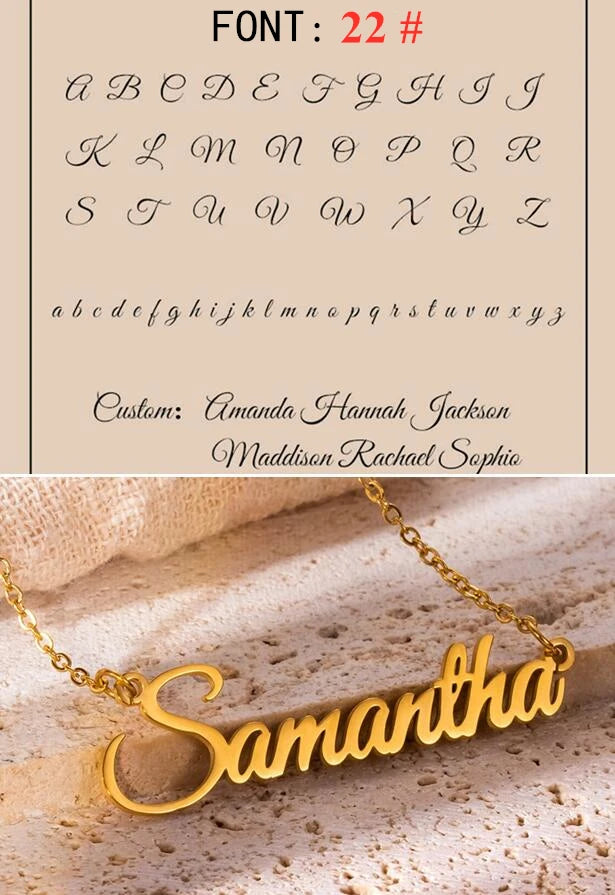 Custom Name Necklace Personalized Golden Choker Stainless Steel Necklaces For Women Man Customized Jewelry Couple Gift