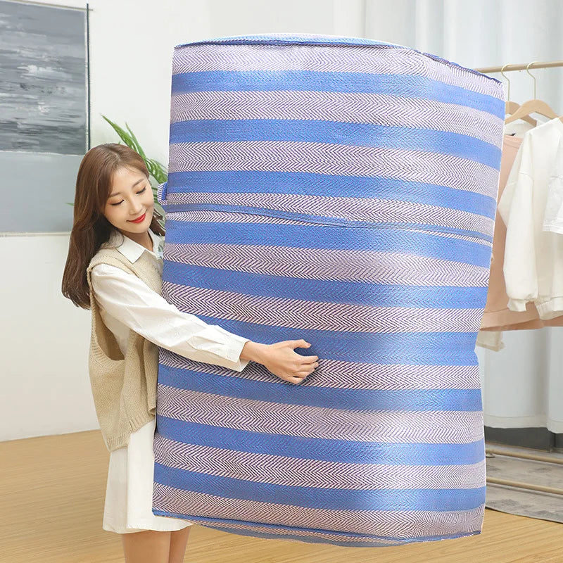 1 waterproof nylon handbag, suitable for storing household clothes and as a moving luggage bag