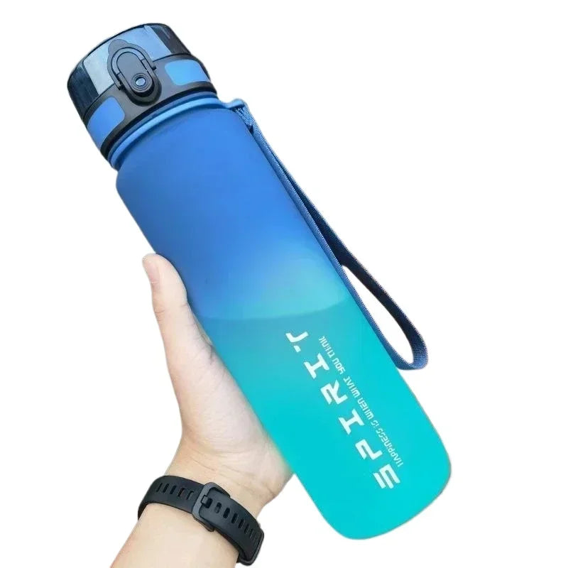 500ML/650ML/1000ML Sports Water Bottle Leak Proof Colorful Plastic Cup Drinking Outdoor Travel Portable Gym Fitness Jugs