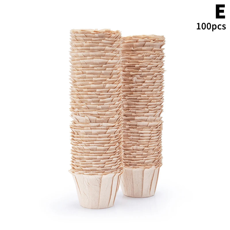 Universal Fit Disposable Paper Coffee Filter for Keurig Single-Serve Reusable K-Cups Coffee Maker - Pack of 100