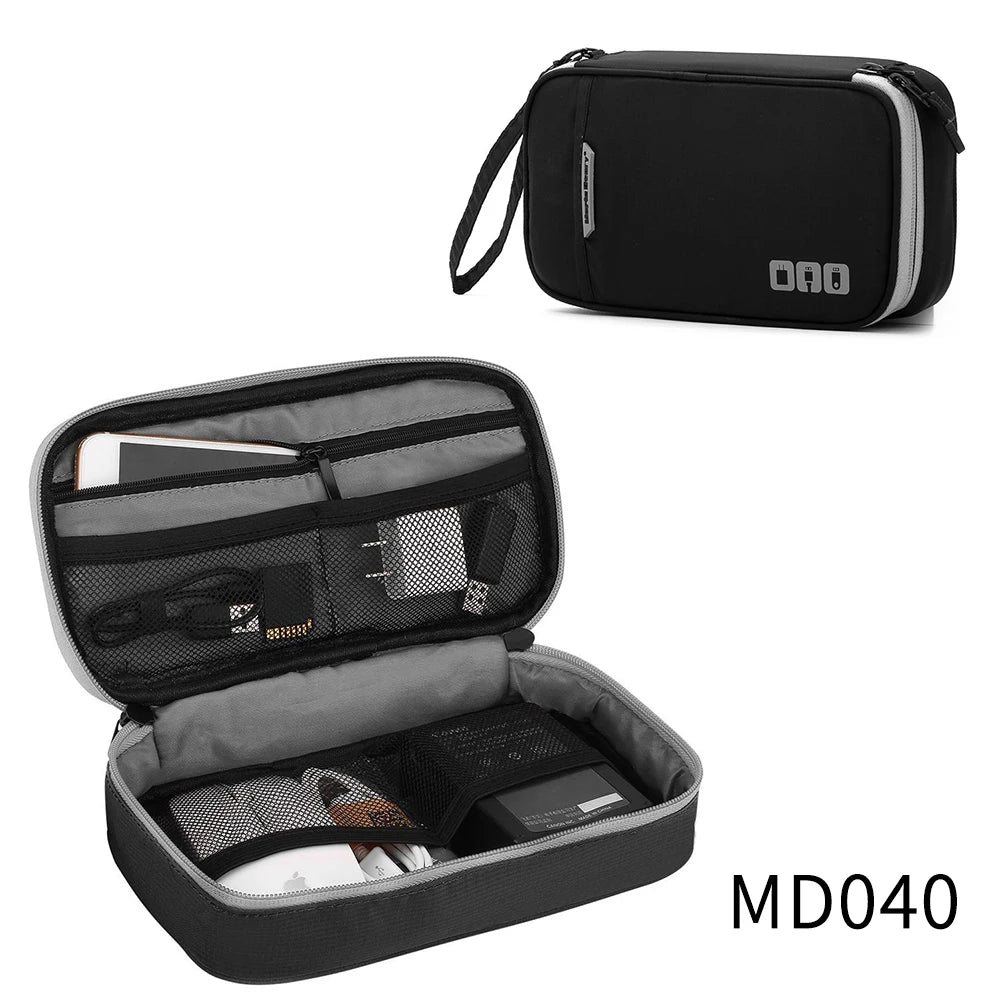Travel Essentials Cable Organizer Bag - Small Charging Cord Storage, Charger, Cables, Cord Storage and Accessory Bag