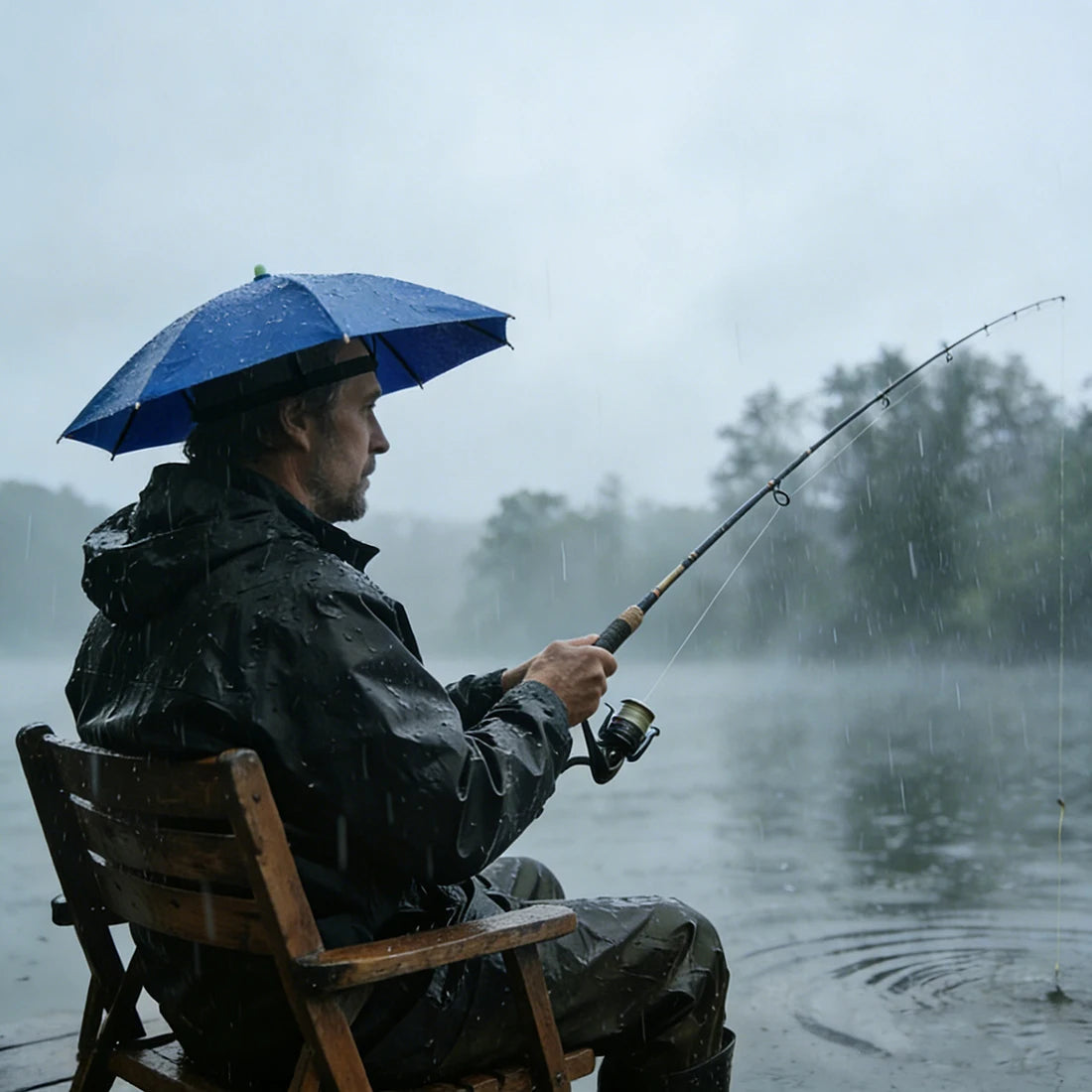 Head Umbrella Hats for Women & Men, Hands-Free Design with Adjustable Headband, Sun Rain Cap for Fishing Gardening & Outdoor Use