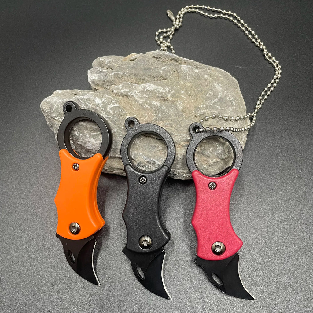 Mini folding knife Portable pocket knife Camping Food Processed food Outdoor EDC device keychain
