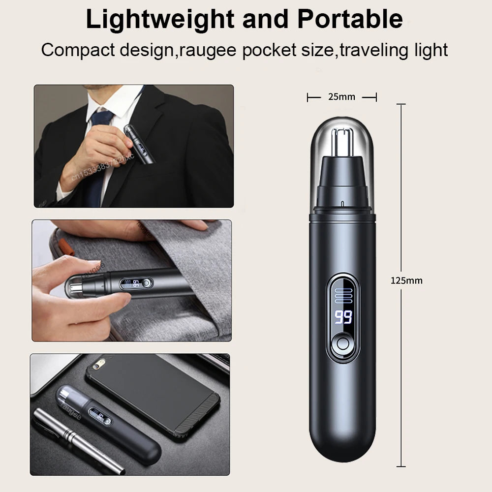 Electric Nose Hair Trimmer USB Rechargeable Travel Portable Nose Hair Cutter Mini Clipper For Men Eyebrow Ears Nose Hair Trimmer