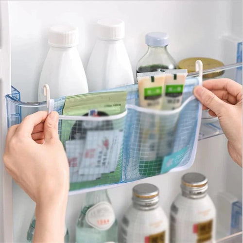 1PC Fridge Hanging Mesh Bag - Refrigerator Door Organizer for Kitchen Storage Bag