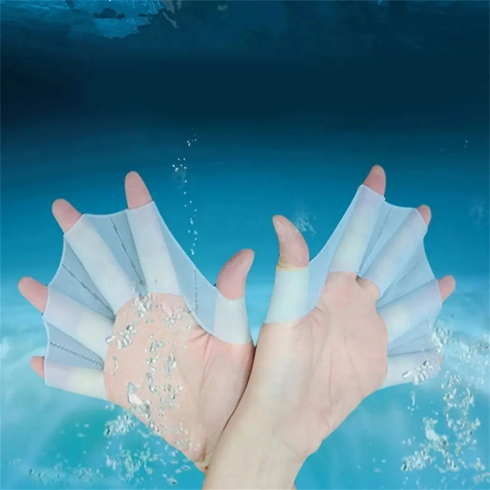 Swim Training Water Sports Swim Pool Paddles for Diving Frog Type Hand Web Finger Webbed Hand Finger Fin Swimming Flippers