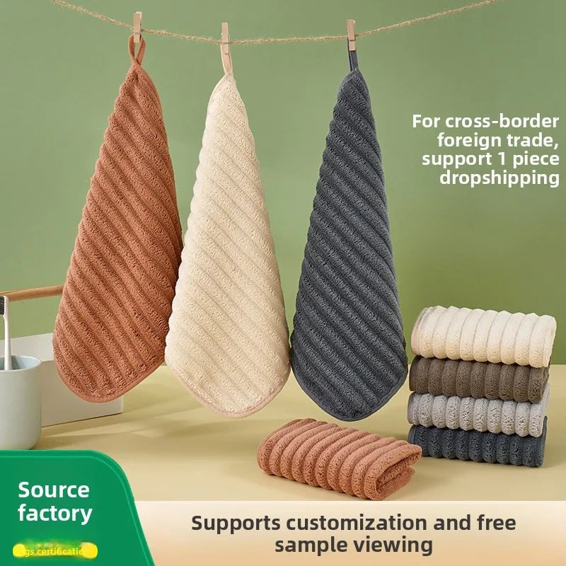 5-Piece Luxury Soft Super Absorbent Hand Towel Set - 11.8*11.8 Inch Quick Drying Washcloths for Household and Daily Necessities