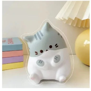Soft PU Slow Rebound Cartoon Cat Pop Fidget Toy, 1PC Adorable Squeeze Ball, Stress Relief for Kids Adults, Halloween Christmas Gift