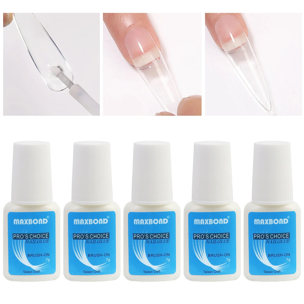 5pcs quick drying adhesive nail glue professional nail glue for false nails acrylic nail rhinestone decoration extension glue