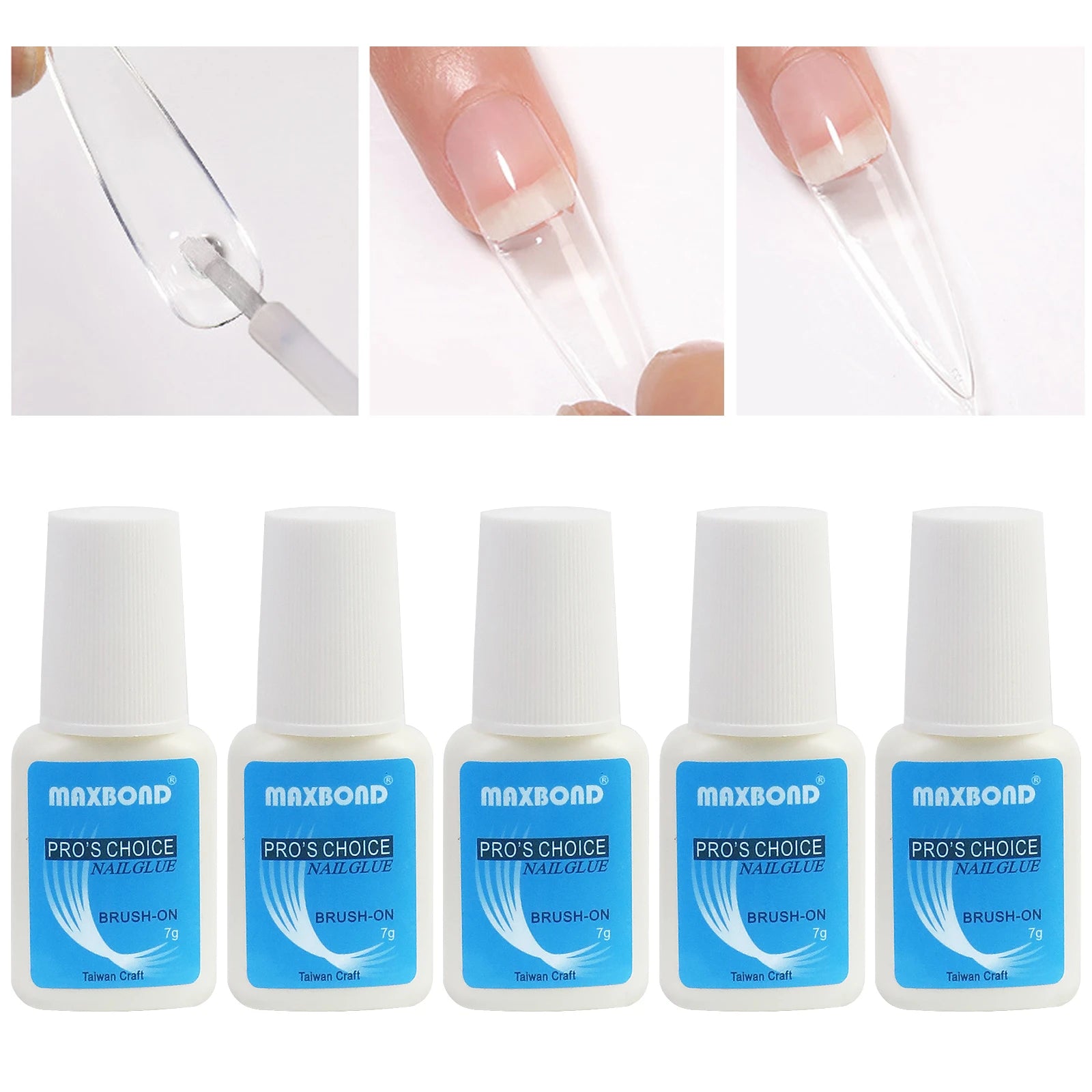 5pcs quick drying adhesive nail glue professional nail glue for false nails acrylic nail rhinestone decoration extension glue