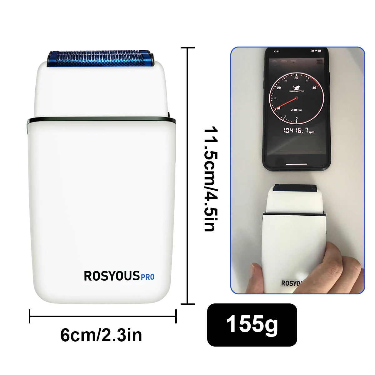 Electric Shaver - 10000RPM Double Foil Hypoallergenic