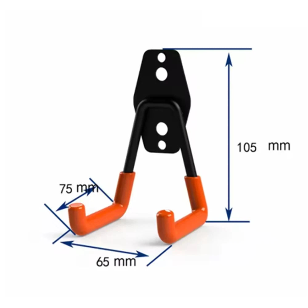 Heavy Duty Metal Hook Garage Organizer Wall Mount Bicycle Hanger Hooks Wall Mount Anti-slip Storage Hook For Ladders Garden Tool