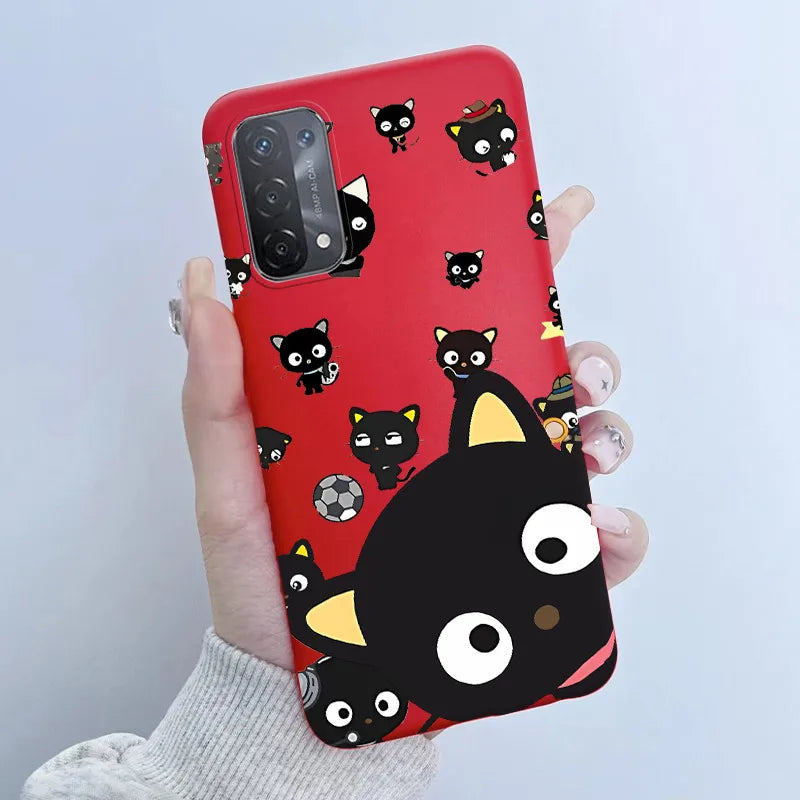 For Oppo A54 5G A74 5G A93 5G Case Soft TPU Silicone Cover Cute Astronaut Panda Phone Case CPH2195 CPH2197 CPH2263 Coque Funda